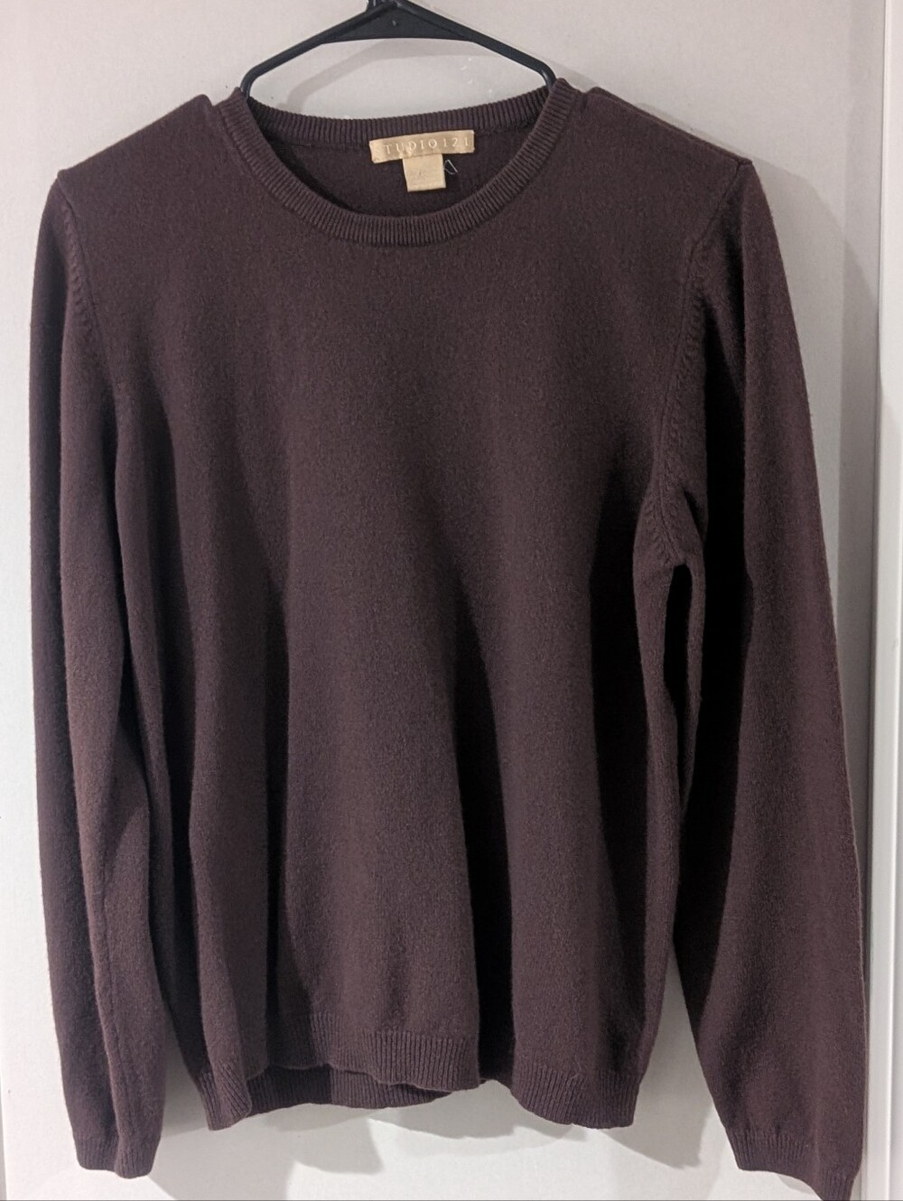 Studio Women's Crewneck Sweater — Dark Brown